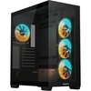 GIGABYTE C500 Panoramic Stealth – Black Mid Tower PC Gaming Case, Tempered Glass, USB Type-C, 4X ARBG Fans Included (GB-C500P ST)