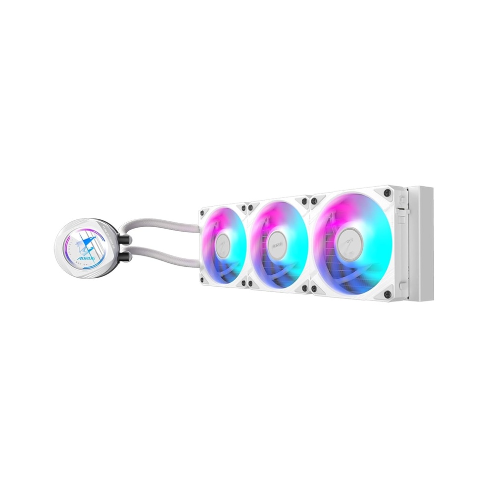 image:imageAORUS WATERFORCE II 360 Liquid CPU Cooler 360mm Radiator with 3x120mm Low Noise ARGB Fans Compatible with Intel LGA1851 LGA1700 and AMD AM5 GPAORUS WATERFORCE II 360White