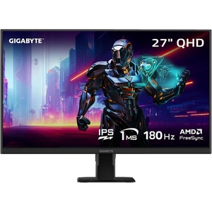 GIGABYTE – G27Q20-27″ SuperSpeed IPS Gaming Monitor – QHD 2560 x 1440-200 Hz/OC 210 Hz – 0.05ms GTG – AMD FreeSync Premium, G-SYNC Compatible – HDMI, DP – Height and Tilt Adjustable – Black(IPS Panel 180Hz)